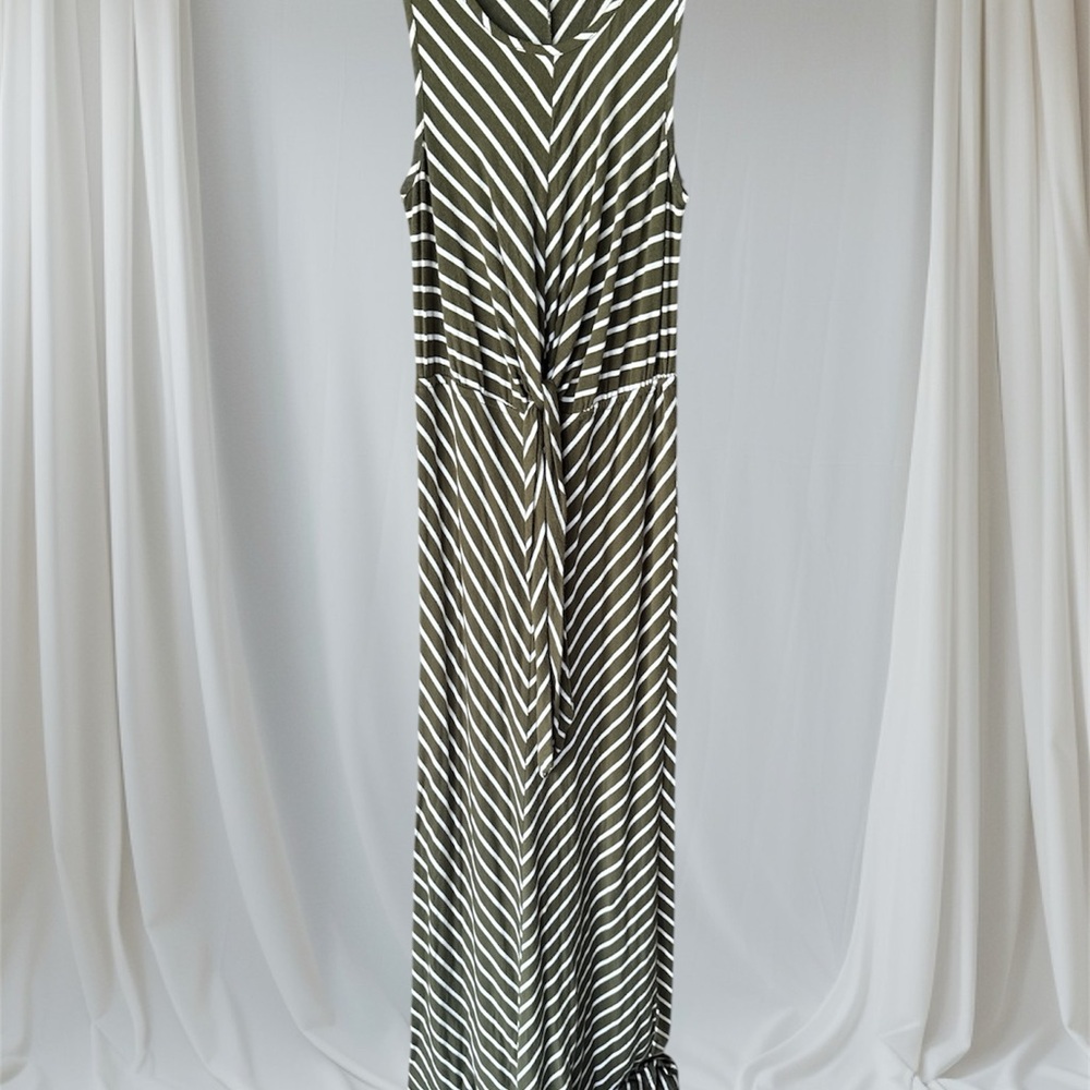 Striped Green Maxi Dress